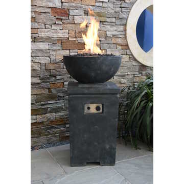 Exeter Fire Pit Column Black