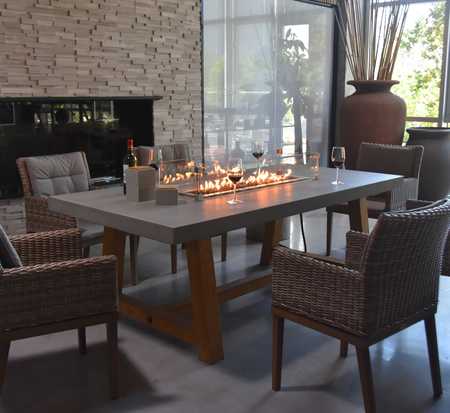 Dining Table With Propane Fire Pit, Patio Dining Table With Fire Pit In The Middle