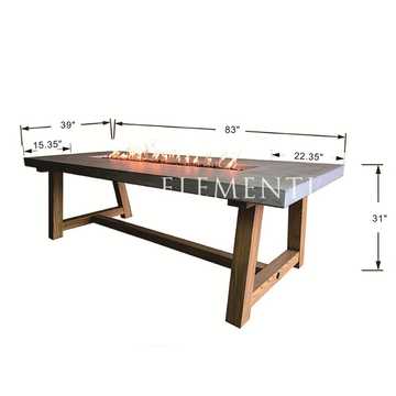 Elementi Sonoma Dining/Workshop Table - OFG201 spec drawing