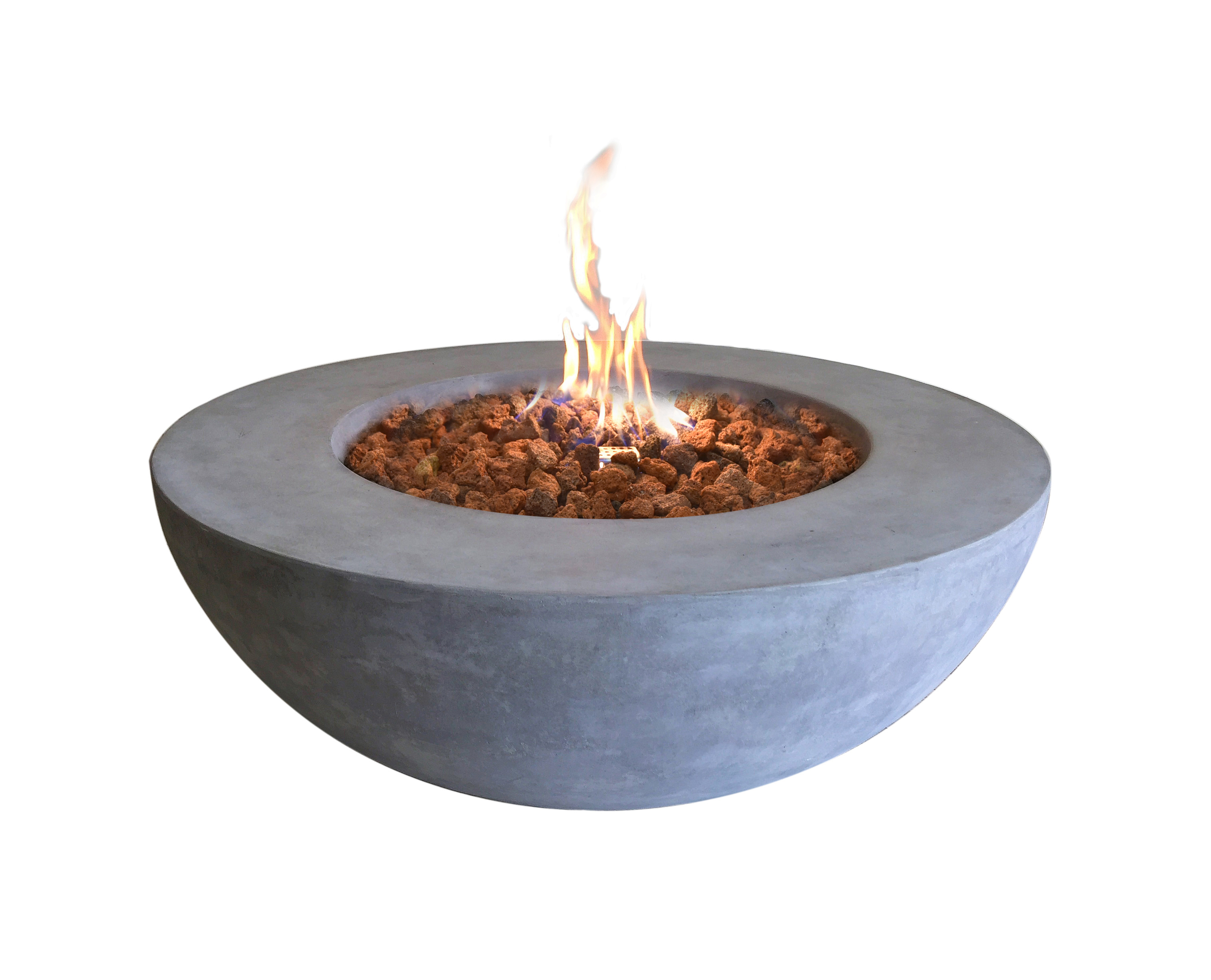 Click to enlarge Lunar Bowl (light Grey) Fire Table photo