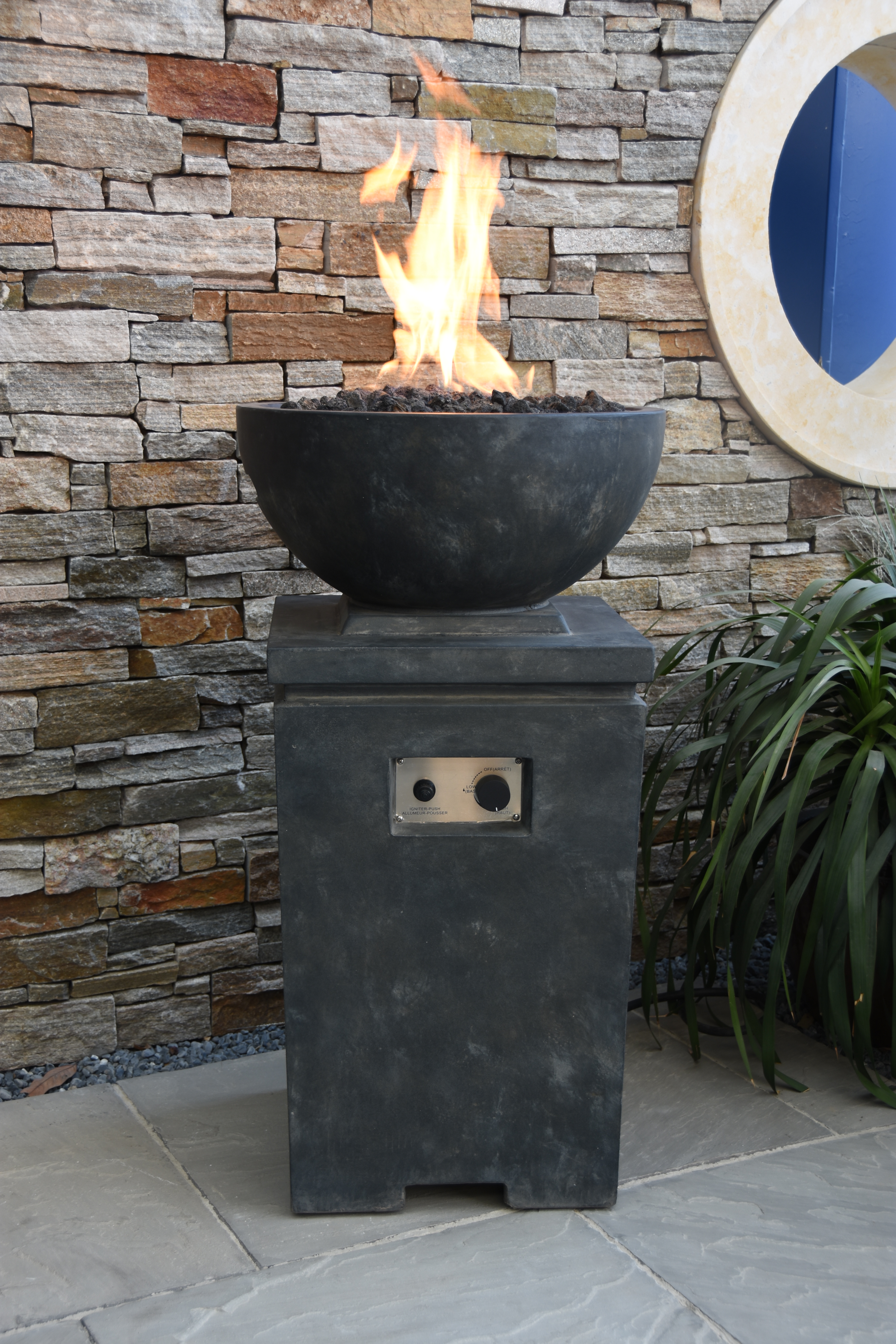 Click to enlarge Exeter Fire Pit Column Black photo