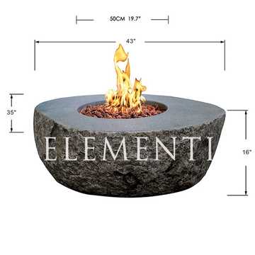 Fire Tables Pits Boulder, Elementi Boulder Fire Pit Natural Gas