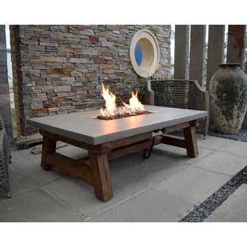 Turin Light Gray Fire Table - Liquid Propane