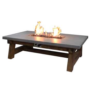 Turin Light Gray Fire Table - Liquid Propane