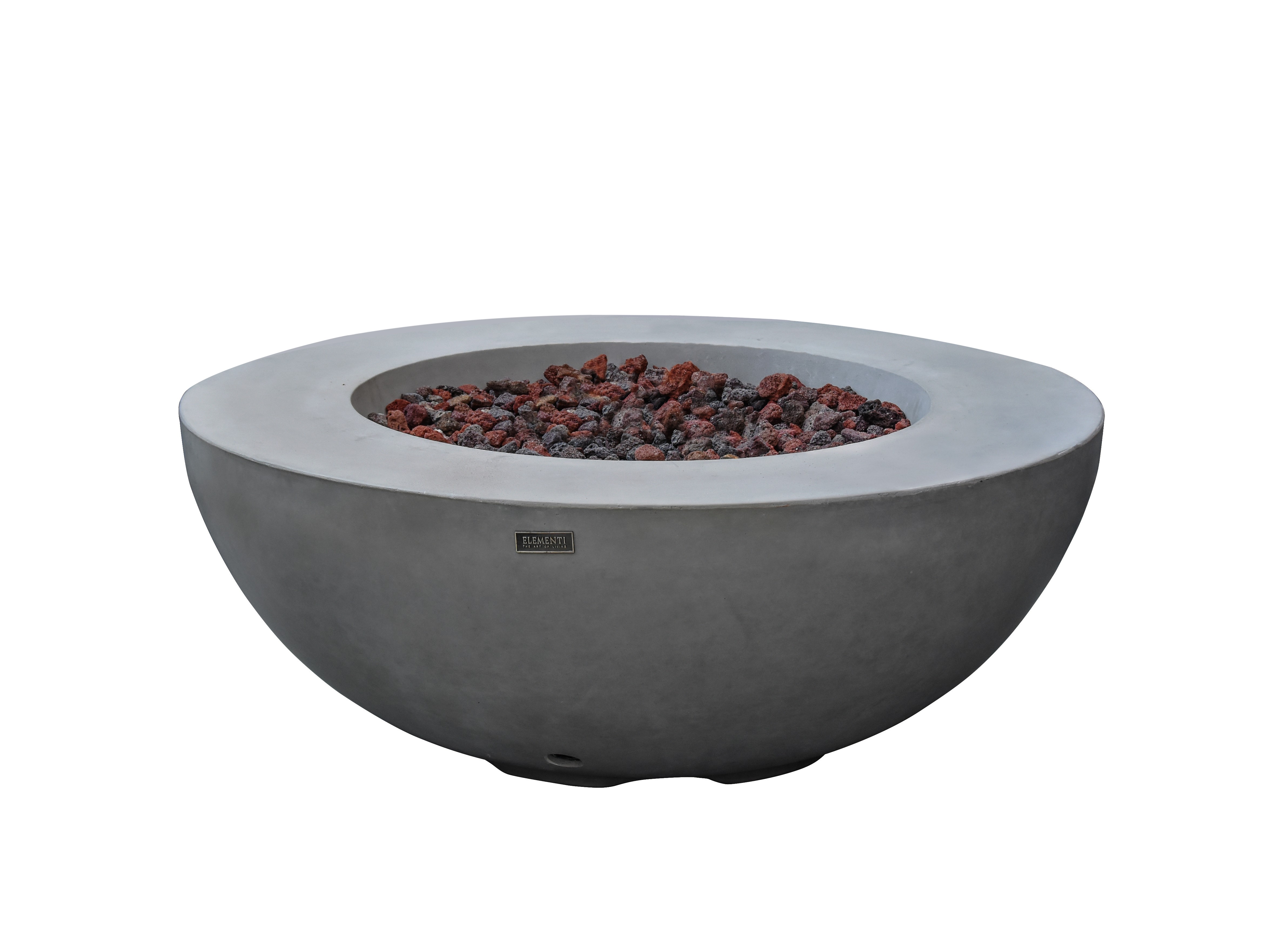 Click to enlarge Lunar Bowl (light Grey) Fire Table photo