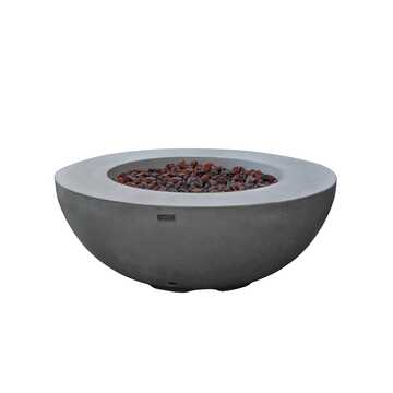 Lunar Bowl (light Grey) Fire Table