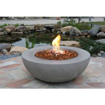 Lunar Bowl (light Grey) Fire Table