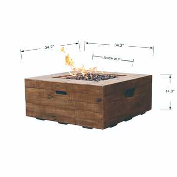 Wilton Fire Table - Redwood