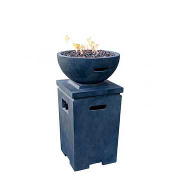 Exeter Fire Pit Column Black