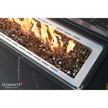 Valencia Porcelain Top Fire Table - Black