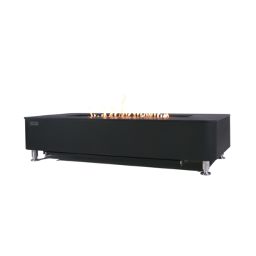 Valencia Porcelain Top Fire Table - Black