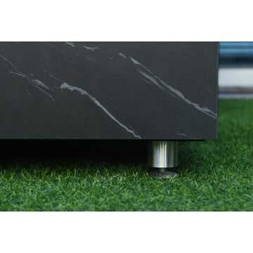 Sofia Porcelain Fire Table Square - Black