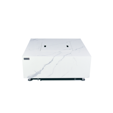 Bianco Porcelain Fire Table Square - White 