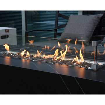 Varna Porcelain Fire Table Rectangle - Black