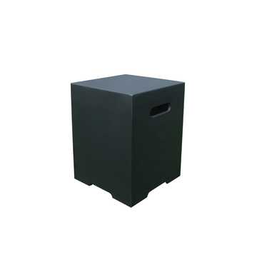 Square Tank Cover - Black - Smooth Finish