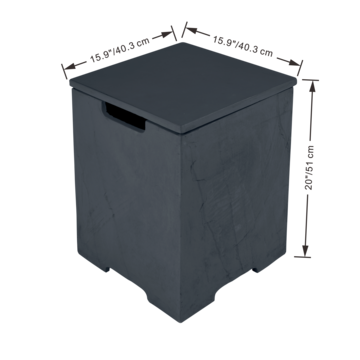 Elementi Plus - Tank Cover W/removable Lid - Slate